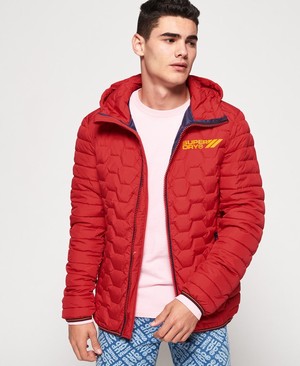 Superdry Hex Mix Down Férfi Kabát Piros | ULYKI6194